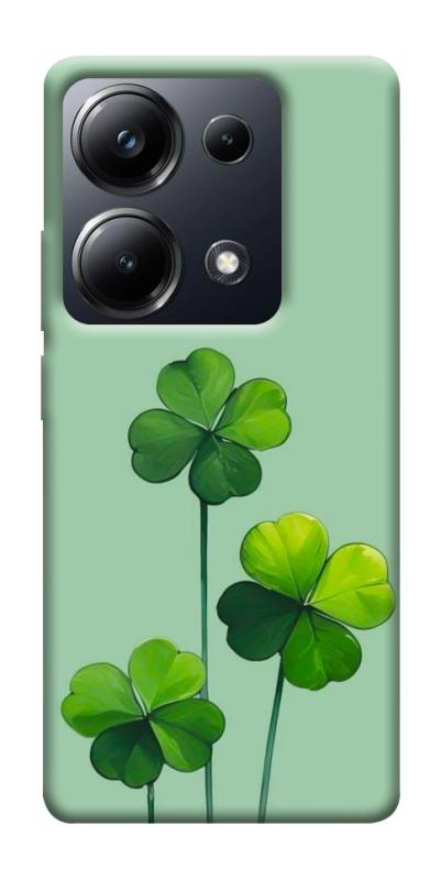 Чехол itsPrint Lucky clover для Xiaomi Redmi 13 4G / Poco M6 4G, цветы, купить оптом с доставкой