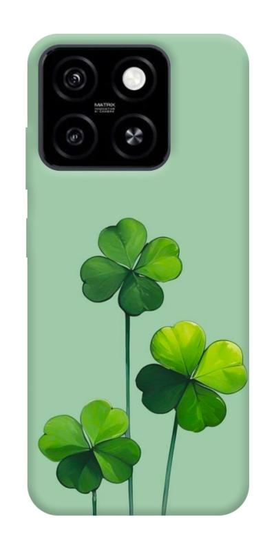 Чехол itsPrint Lucky clover для ZTE Blade A55 4G, цветы, купить оптом с доставкой
