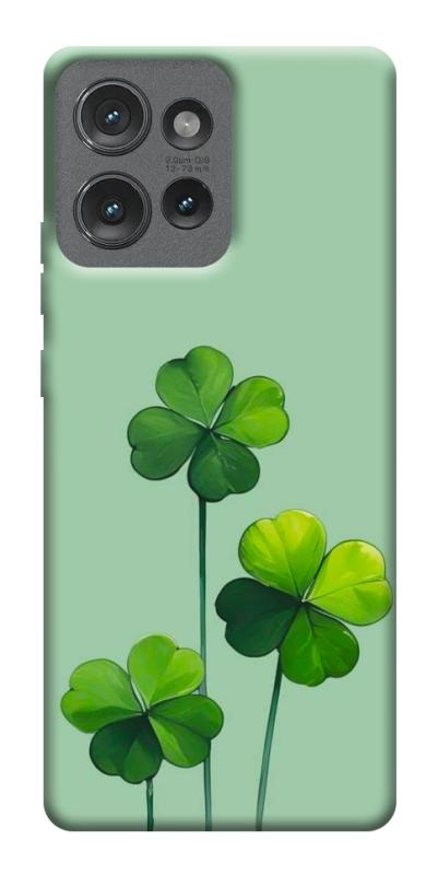 Чехол itsPrint Lucky clover для Motorola Edge 50, цветы, купить оптом с доставкой