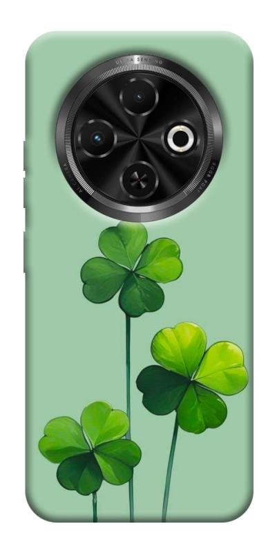 Чохол itsPrint Lucky clover для TECNO Spark 30C, квіти, купити оптом з доставкою