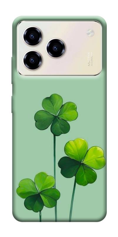 Чехол itsPrint Lucky clover для ZTE Blade A76, цветы, купить оптом с доставкой