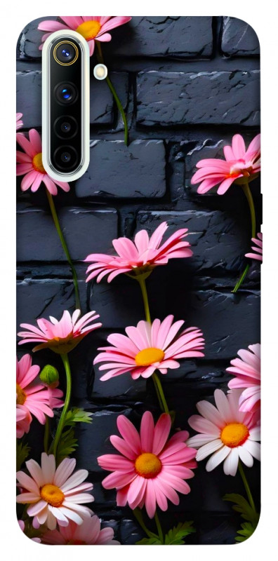 Чехол itsPrint Розовый контраст для Realme 6, цветы, купить оптом с доставкой
