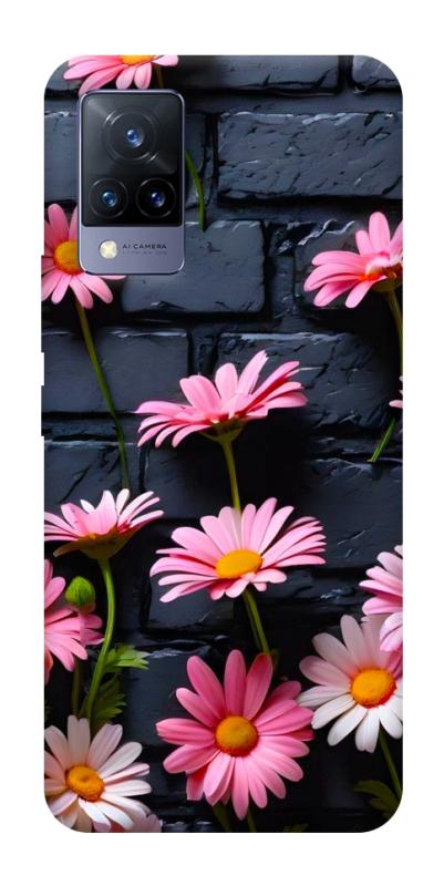 Чохол itsPrint Рожевий контраст для Vivo V21, квіти, купити оптом з доставкою