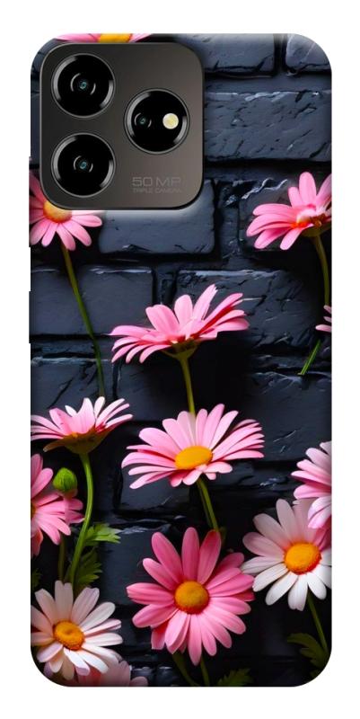 Чехол itsPrint Розовый контраст для ZTE Blade V50 Desing 4G, цветы, купить оптом с доставкой