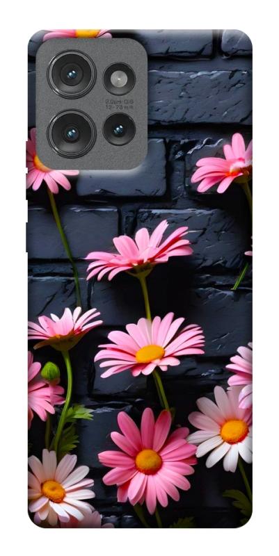Чехол itsPrint Розовый контраст для Motorola Edge 50, цветы, купить оптом с доставкой
