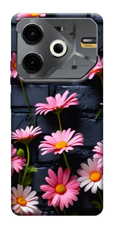 Чехол itsPrint Розовый контраст для TECNO Pova 6 Neo (LI6), цветы, купить оптом с доставкой