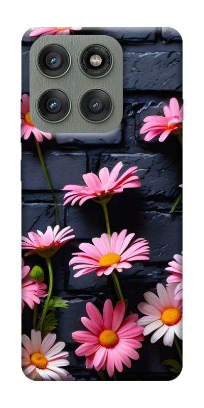 Чехол itsPrint Розовый контраст для Motorola Edge 60 Pro, цветы, купить оптом с доставкой