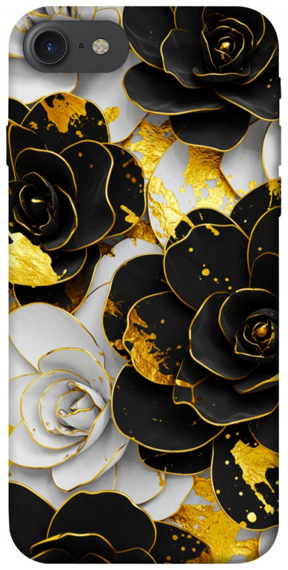 Чехол itsPrint Flower black-white для Apple iPhone 7 / 8 (4.7"), цветы, купить оптом с доставкой