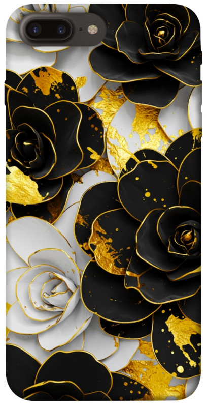 Чехол itsPrint Flower black-white для Apple iPhone 7 plus / 8 plus (5.5"), цветы, купить оптом с доставкой