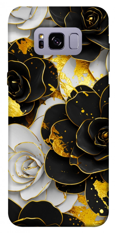Чехол itsPrint Flower black-white для Samsung G955 Galaxy S8 Plus, цветы, купить оптом с доставкой