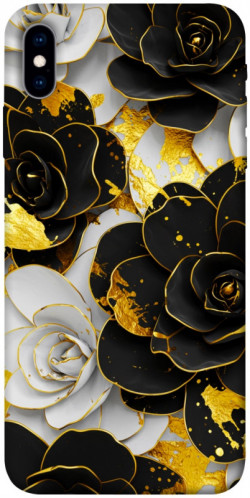 Чохол itsPrint Flower black-white для Apple iPhone X (5.8")