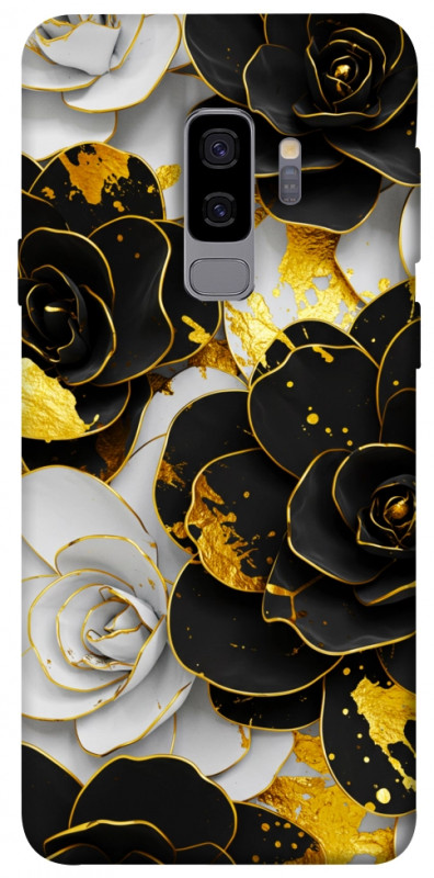 Чехол itsPrint Flower black-white для Samsung Galaxy S9+, цветы, купить оптом с доставкой