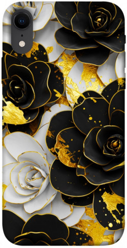 Чохол itsPrint Flower black-white для Apple iPhone XR (6.1")