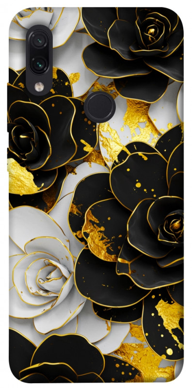 Чехол itsPrint Flower black-white для Xiaomi Redmi Note 7 / Note 7 Pro / Note 7s, цветы, купить оптом с доставкой