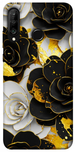 Чохол itsPrint Flower black-white для Huawei P30 lite