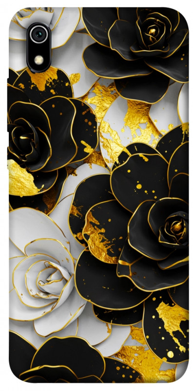 Чехол itsPrint Flower black-white для Xiaomi Redmi 7A, цветы, купить оптом с доставкой