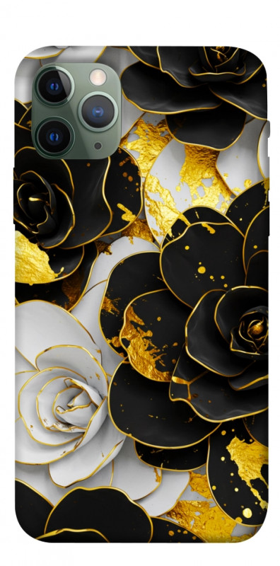 Чехол itsPrint Flower black-white для Apple iPhone 11 Pro (5.8"), цветы, купить оптом с доставкой