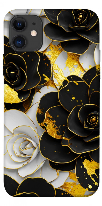 Чехол itsPrint Flower black-white для Apple iPhone 11 (6.1"), цветы, купить оптом с доставкой