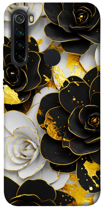Чехол itsPrint Flower black-white для Xiaomi Redmi Note 8, цветы, купить оптом с доставкой