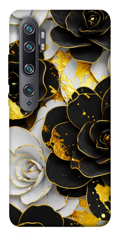 Чехол itsPrint Flower black-white для Xiaomi Mi Note 10 / Note 10 Pro / Mi CC9 Pro, цветы, купить оптом с доставкой