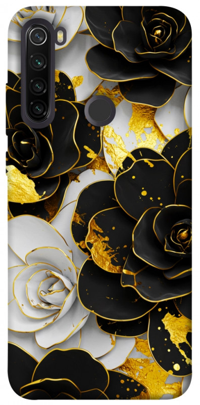 Чехол itsPrint Flower black-white для Xiaomi Redmi Note 8T, цветы, купить оптом с доставкой