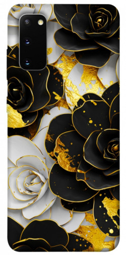 Чехол itsPrint Flower black-white для Samsung Galaxy S20