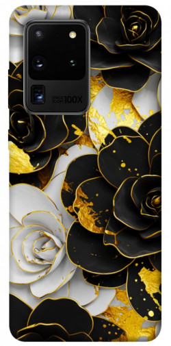 Чехол itsPrint Flower black-white для Samsung Galaxy S20 Ultra