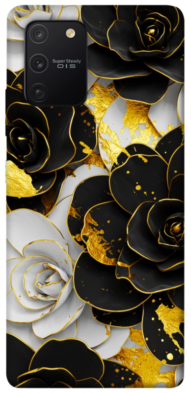 Чехол itsPrint Flower black-white для Samsung Galaxy S10 Lite, цветы, купить оптом с доставкой