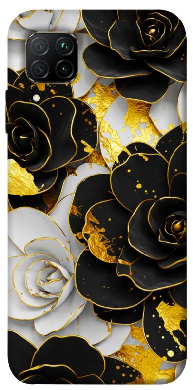 Чехол itsPrint Flower black-white для Huawei P40 Lite, цветы, купить оптом с доставкой