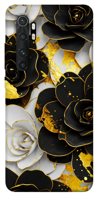 Чехол itsPrint Flower black-white для Xiaomi Mi Note 10 Lite, цветы, купить оптом с доставкой