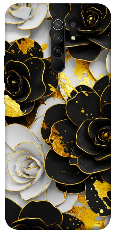 Чехол itsPrint Flower black-white для Xiaomi Redmi 9, цветы, купить оптом с доставкой
