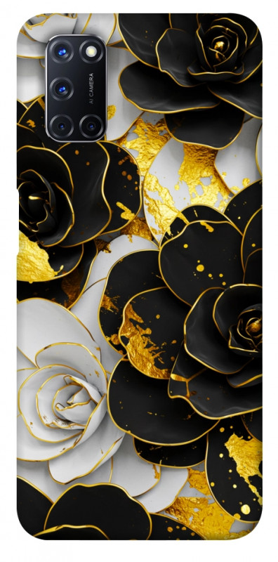 Чехол itsPrint Flower black-white для Oppo A52 / A72 / A92, цветы, купить оптом с доставкой