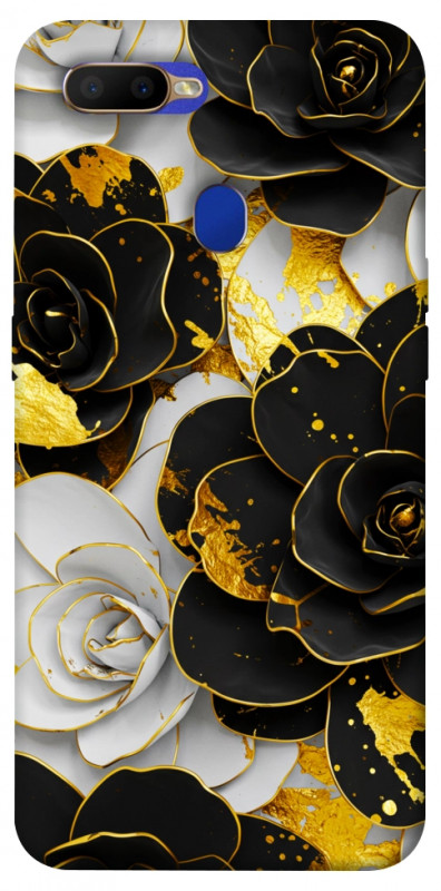 Чехол itsPrint Flower black-white для Oppo A5s / Oppo A12, цветы, купить оптом с доставкой
