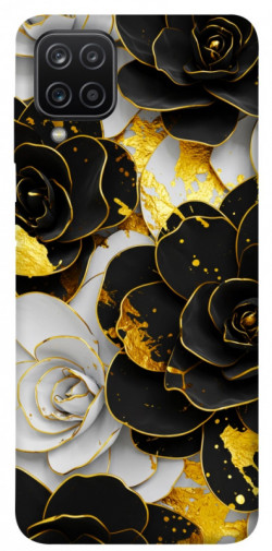 Чехол itsPrint Flower black-white для Samsung Galaxy A12