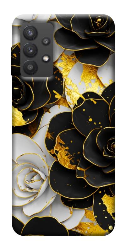 Чехол itsPrint Flower black-white для Samsung Galaxy A32 (A326B) 5G, цветы, купить оптом с доставкой