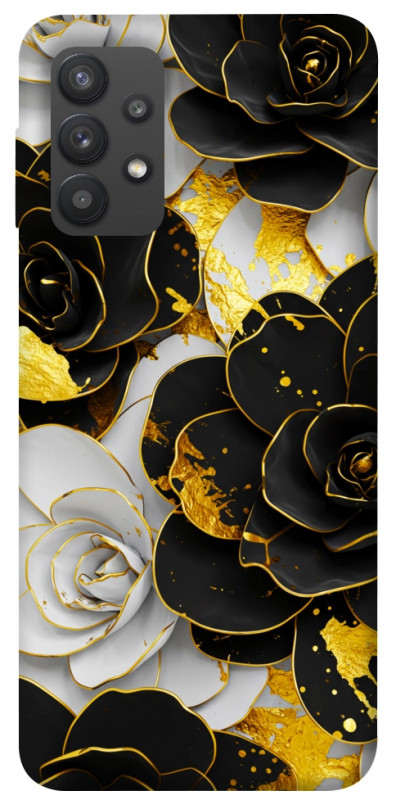 Чехол itsPrint Flower black-white для Samsung Galaxy A32 (A325F) 4G, цветы, купить оптом с доставкой