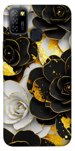 Чехол itsPrint Flower black-white для Infinix Hot 10 Lite