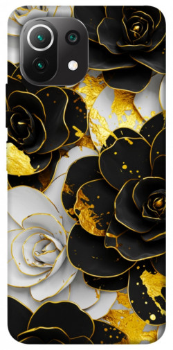 Чохол itsPrint Flower black-white для Xiaomi Mi 11 Lite