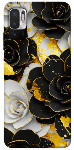 Чехол itsPrint Flower black-white для Xiaomi Redmi Note 10 5G
