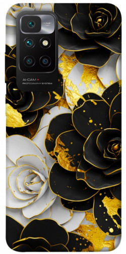 Чехол itsPrint Flower black-white для Xiaomi Redmi 10