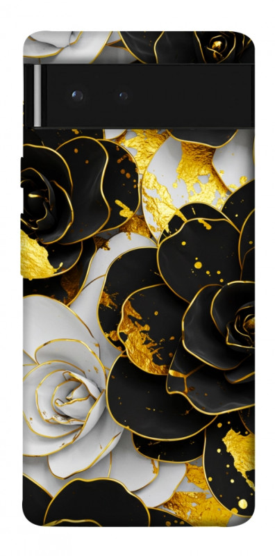 Чохол itsPrint Flower black-white для Google Pixel 6, квіти, купити оптом з доставкою