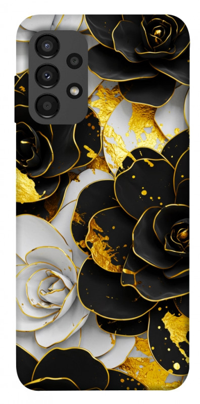 Чехол itsPrint Flower black-white для Samsung Galaxy A13 4G, цветы, купить оптом с доставкой