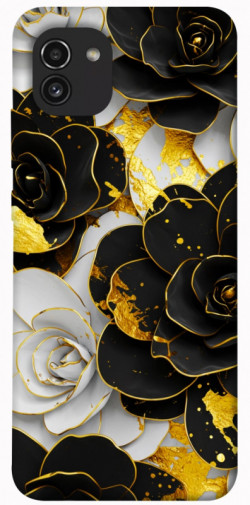 Чехол itsPrint Flower black-white для Samsung Galaxy A03