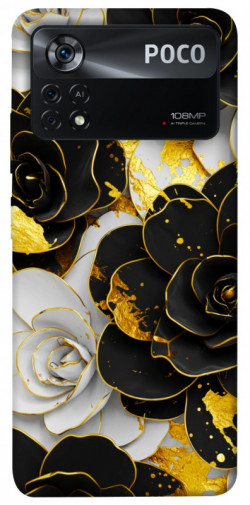 Чохол itsPrint Flower black-white для Xiaomi Poco X4 Pro 5G