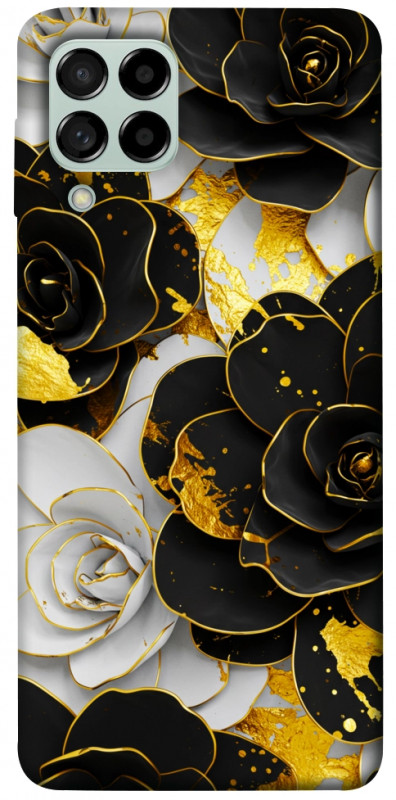 Чехол itsPrint Flower black-white для Samsung Galaxy M53 5G, цветы, купить оптом с доставкой