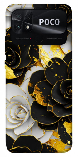 Чохол itsPrint Flower black-white для Xiaomi Poco C40