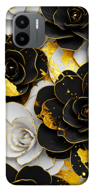 Чехол itsPrint Flower black-white для Xiaomi Redmi A1 / A2, цветы, купить оптом с доставкой