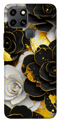 Чехол itsPrint Flower black-white для Infinix Smart 6