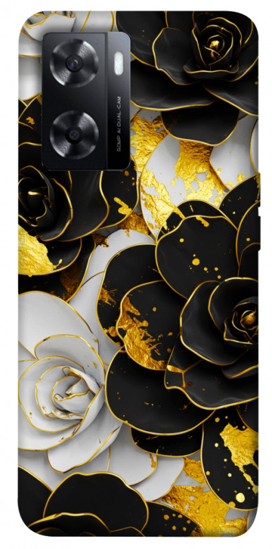 Чехол itsPrint Flower black-white для Oppo A57s, цветы, купить оптом с доставкой