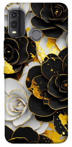Чехол itsPrint Flower black-white для Nokia G11 Plus